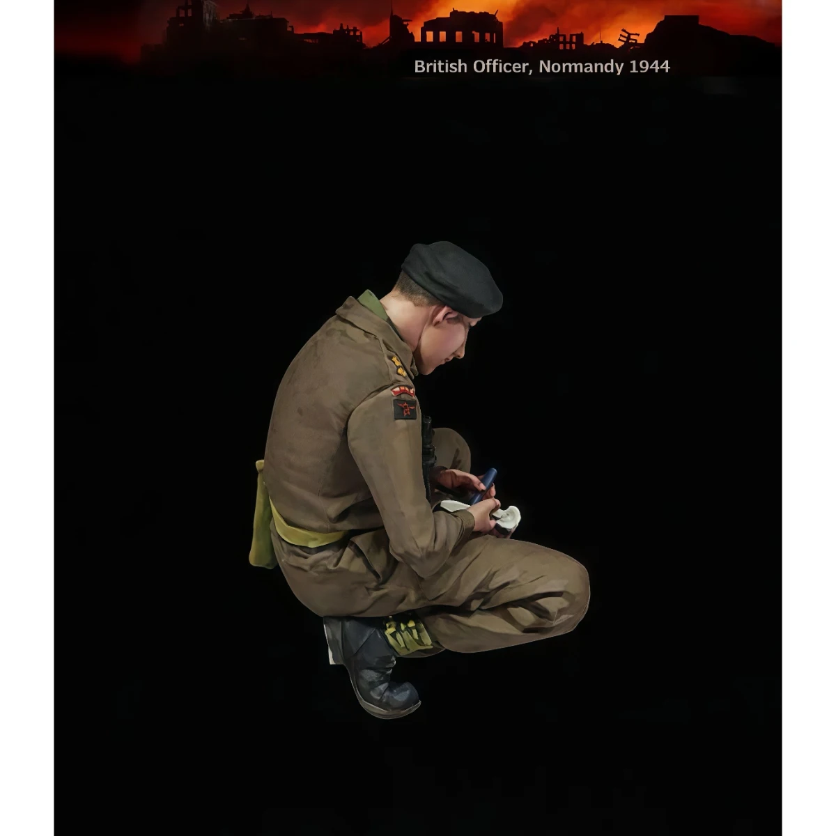 

1/35scale resin unpainted model kit, military theme, British officer taking notes in Normandy, unassembled and unpainted GK