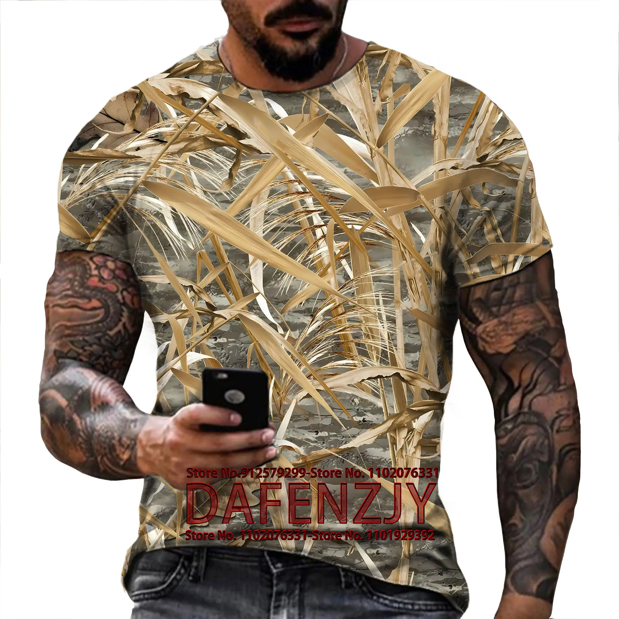 

Outdoor Sports Men T-Shirts 3D Camouflage Quick Dry O Neck Short Sleeve Tops Shirt Military Army Camo Hiking Hunting T Shirt