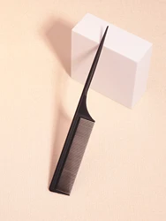 1pcs plastic thickened heat-resistant pointed ponytail with dense teeth design comb hair styling comb Special for real hair wigs