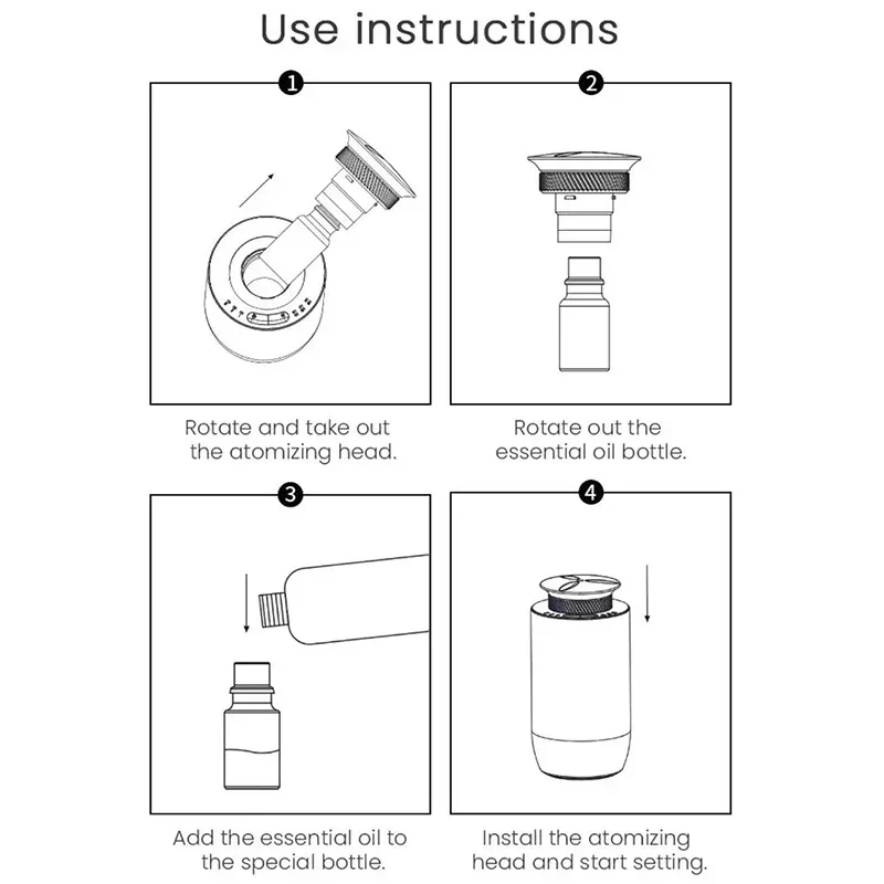 Automatic Spraying Aroma Diffuser Essential Oil Diffuser Electric Aromatic Oasis Waterless HomeScent Machine Air Fresheners