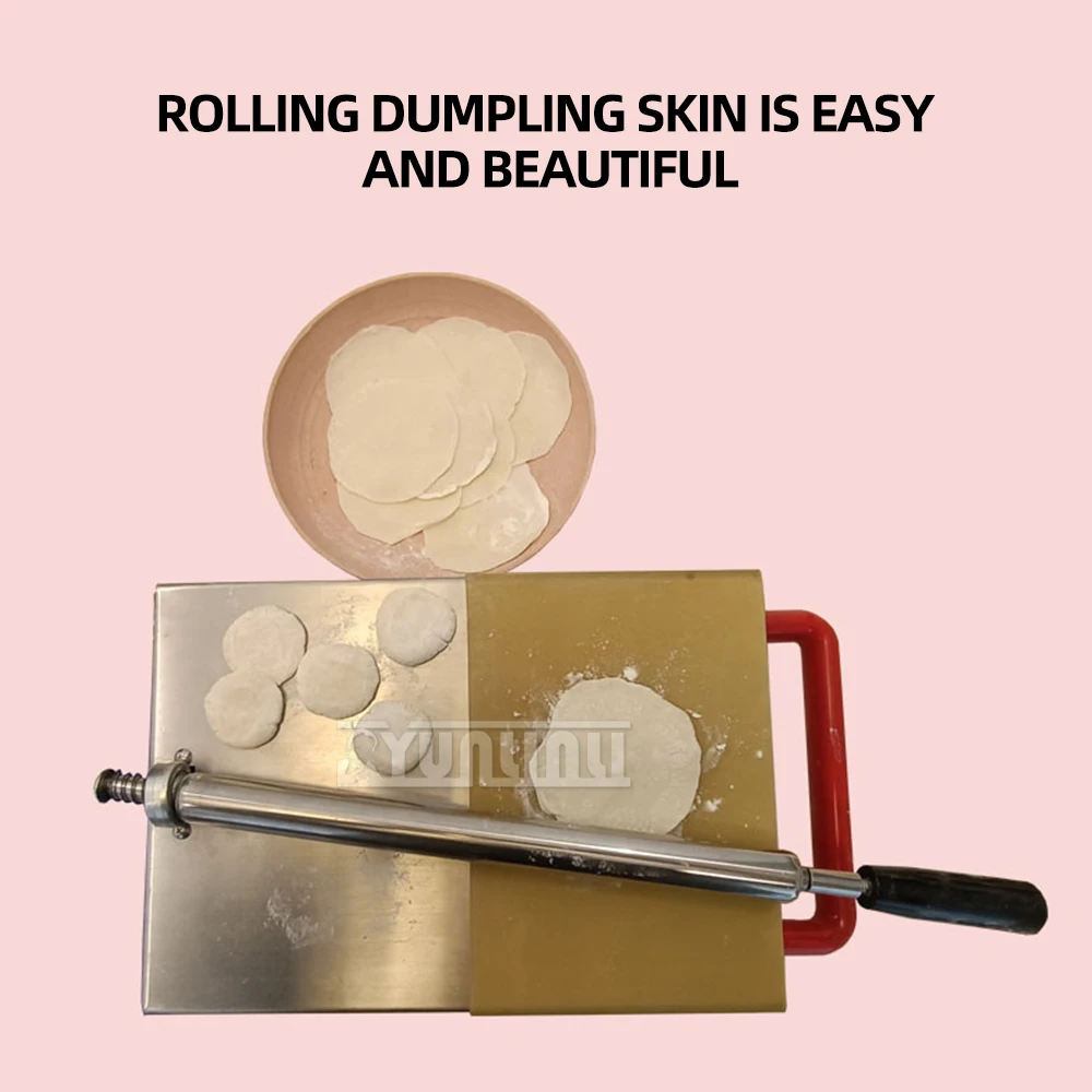 Nudelpresse aus Edelstahl 304, kleine manuelle Maschine zur Herstellung von Knödelhaut, Teigpresse