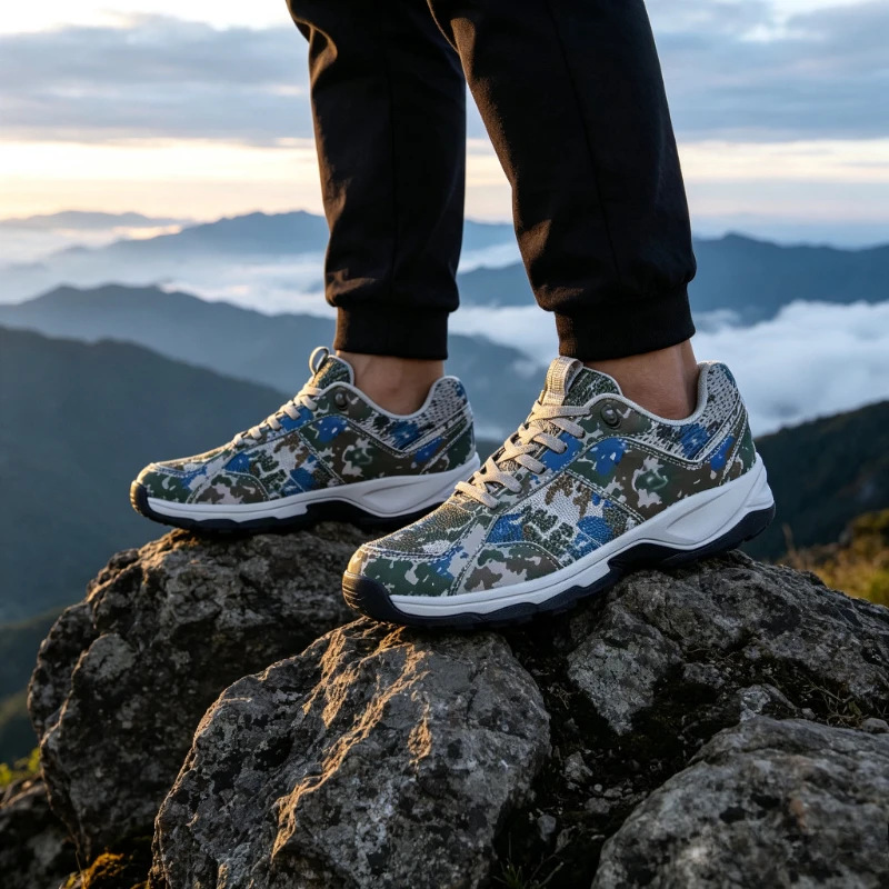 Military Camouflage Training Sneakers, Ultra-Light Tactical Shoes with Non-Slip Sole,Breathable Comfortable Durable Long-Lasting