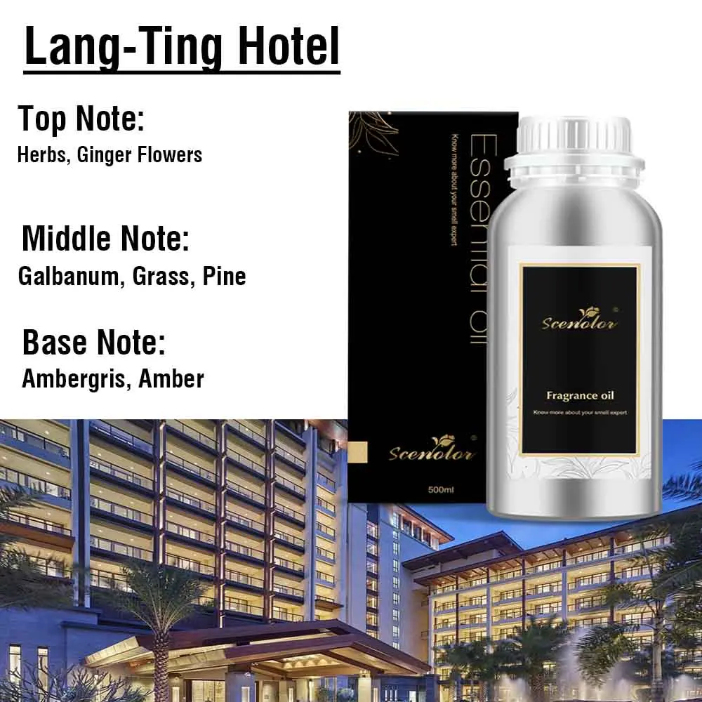 500ML Lang Ting Hotel Pure Plant Air Fragrance Perfume Aroma Oil Essential Oils For Aromatic Diffuser Oil For Home Office Car