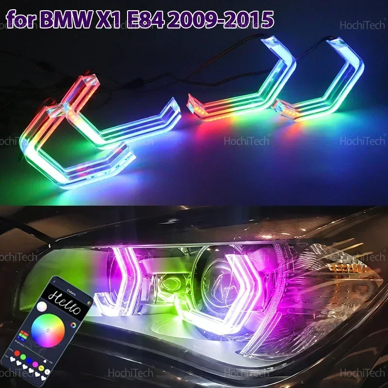 

Playable Multi Colors M4 style Light LED Angel Eyes Rings Kit with APP control turn signal DRL For BMW X1 E84 2009-2015
