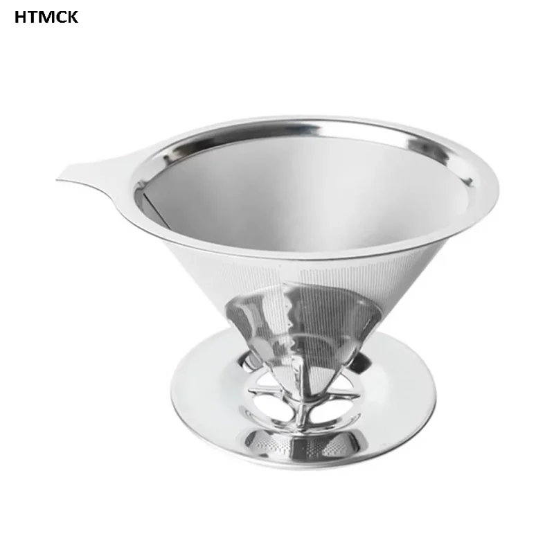 Double Layer Stainless Steel Coffee & Tea Strainer, Reusable Coffee Filter Holder, Coffee Making Accessory