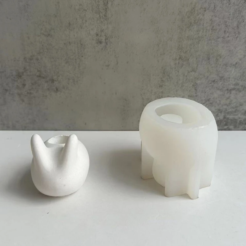 Epoxy Resin Casting Mould for Rabbit Shaped Candleholders Making