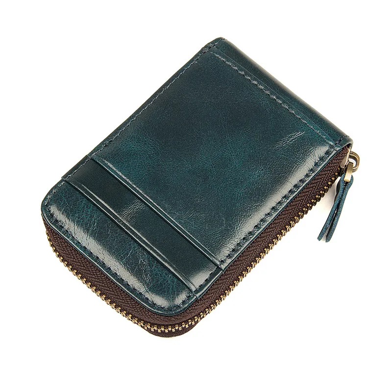 

Fashion Genuine Leather Card Holder, RFID Blocking Multifunctional Multi Slots Coin Purse Wholesale Supply