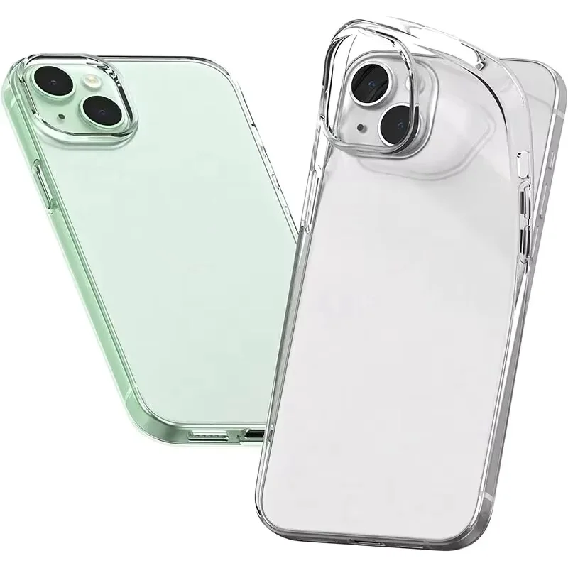 

Transparent Silicone Soft Case For iPhone 15 14 Plus 13 12 Mini 11 Pro Max Clear Ultra Thin Back Cover 11 12 13 14 15 ProMax