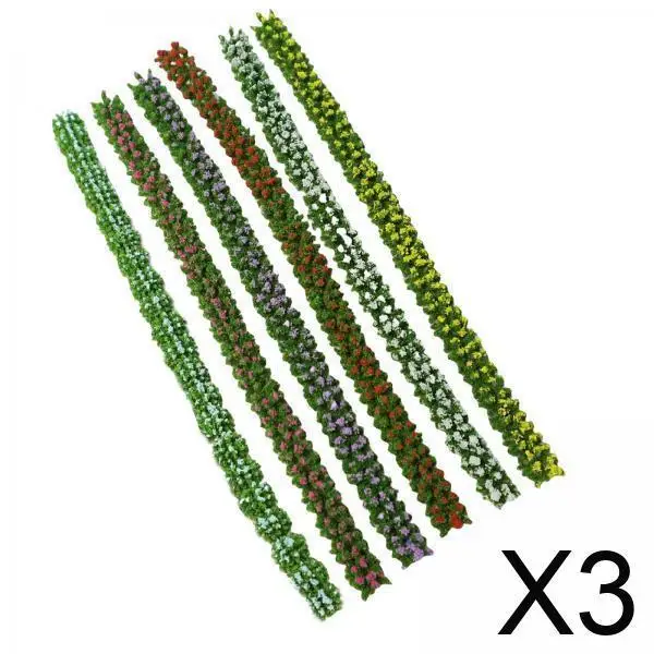 

Миниатюрные цветные цветочные полоски 3x6x для моделирования растительности на железнодорожных диорамах, ширина 0,7 см
