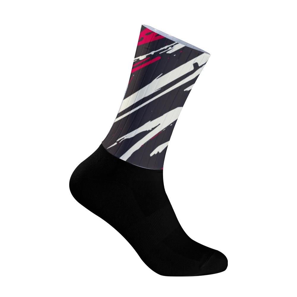 

Модные велосипедные носки с цветными блоками, дышащие влагоотводящие спортивные носки для езды на горном велосипеде, дизайн унисекс