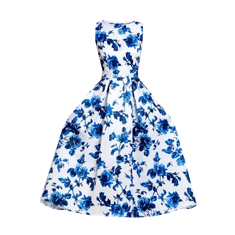 ชุดเดรสยาวพิมพ์ลายดอกไม้สุดหรูสไตล์เซเลบริตี้ ดีไซน์เข้ารูปทรงเอ กระโปรงทรงเอ เอวสูง สำหรับแฟชั่น