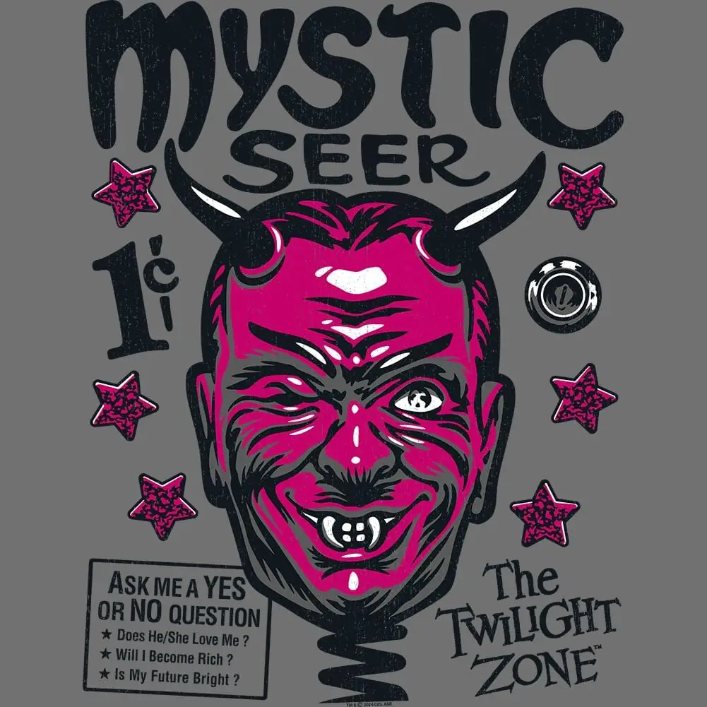 The Twilight Zone T Shirt Mystic Seer Adult Graphite Heather American TV Series Vintage Style Graphic Tee