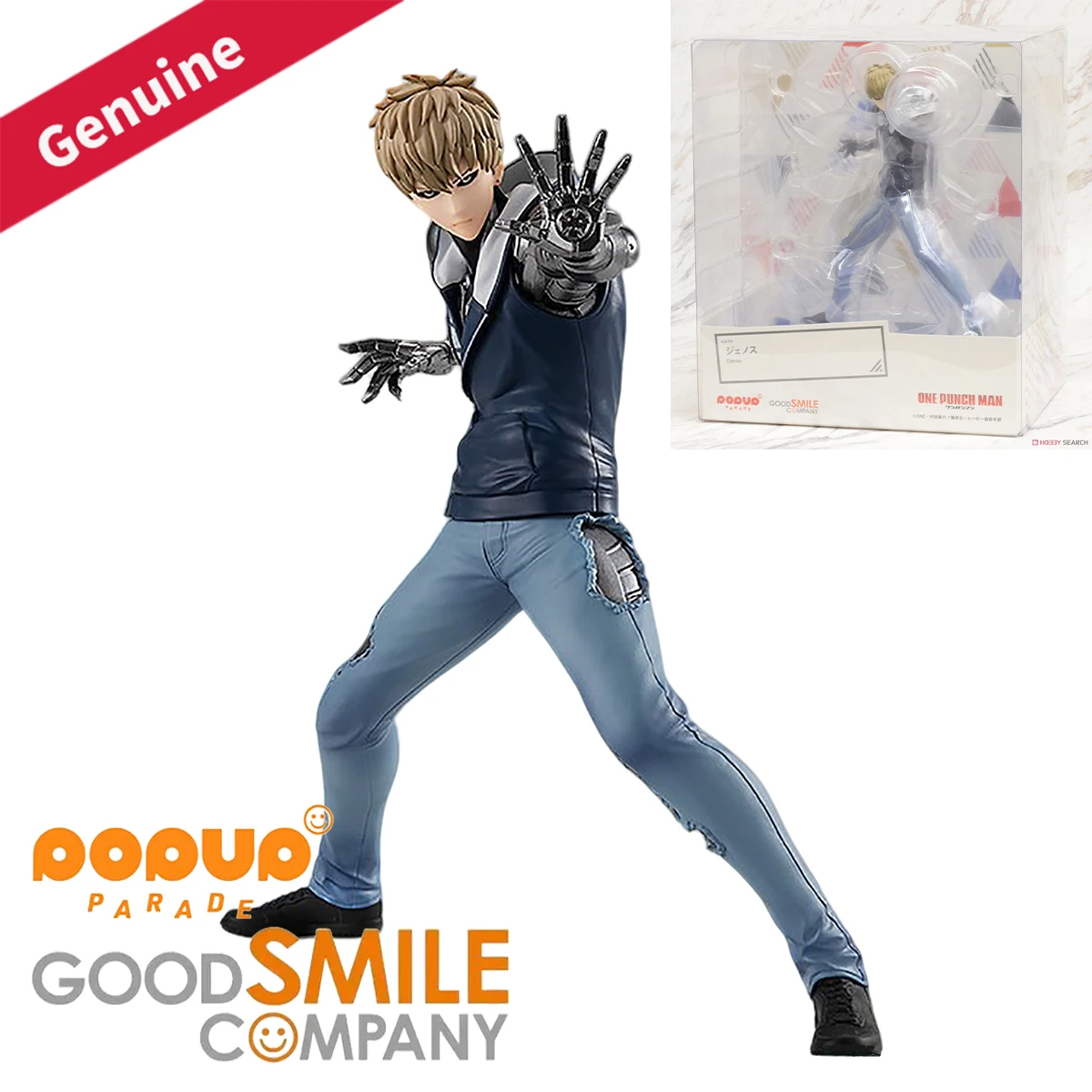 

Original Genuine Good Smile Company Prepainted Pop Up Parade One Punch Man Genos Anime Character Figure Decoration Collection