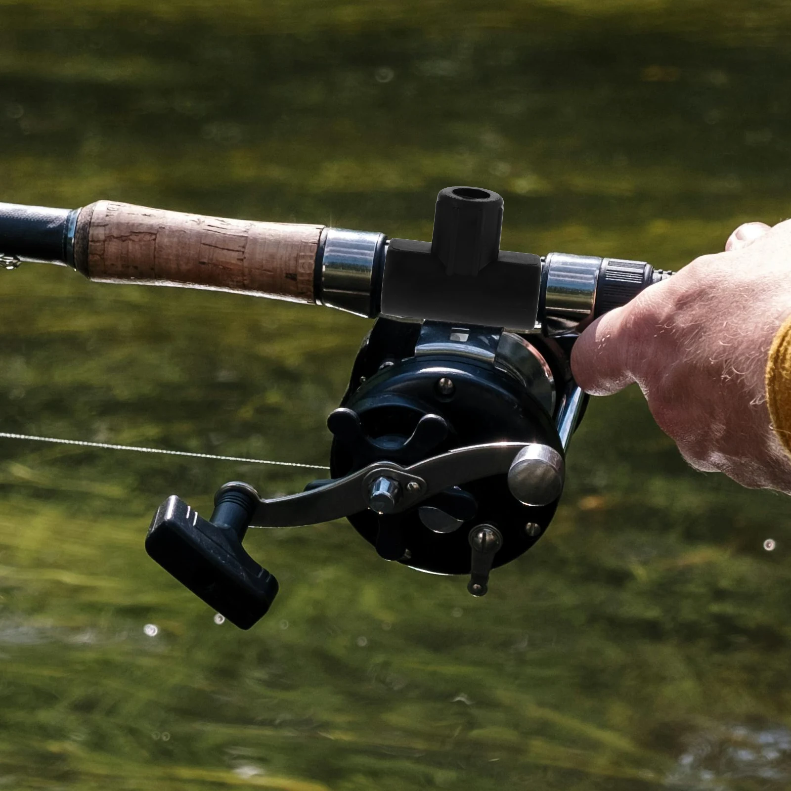 

10 Pcs Fishing Line Spool Connector Black Color Universal Adapter For Rods Reels Easy To Use Outdoor Tackle Accessories