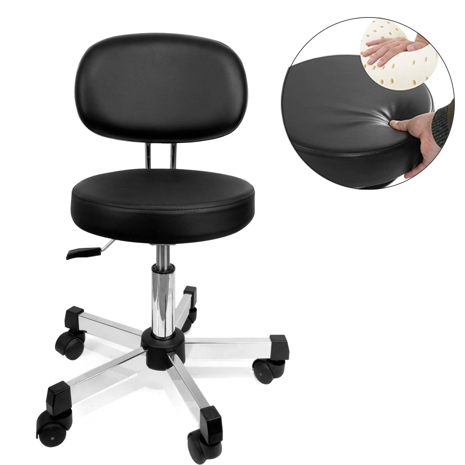 ESD Pedicure Chair Stool Standing Lab Work Stool Adjustable Ergonomic Swivel Salon Sit Stand Chair for Massage Standing Stool