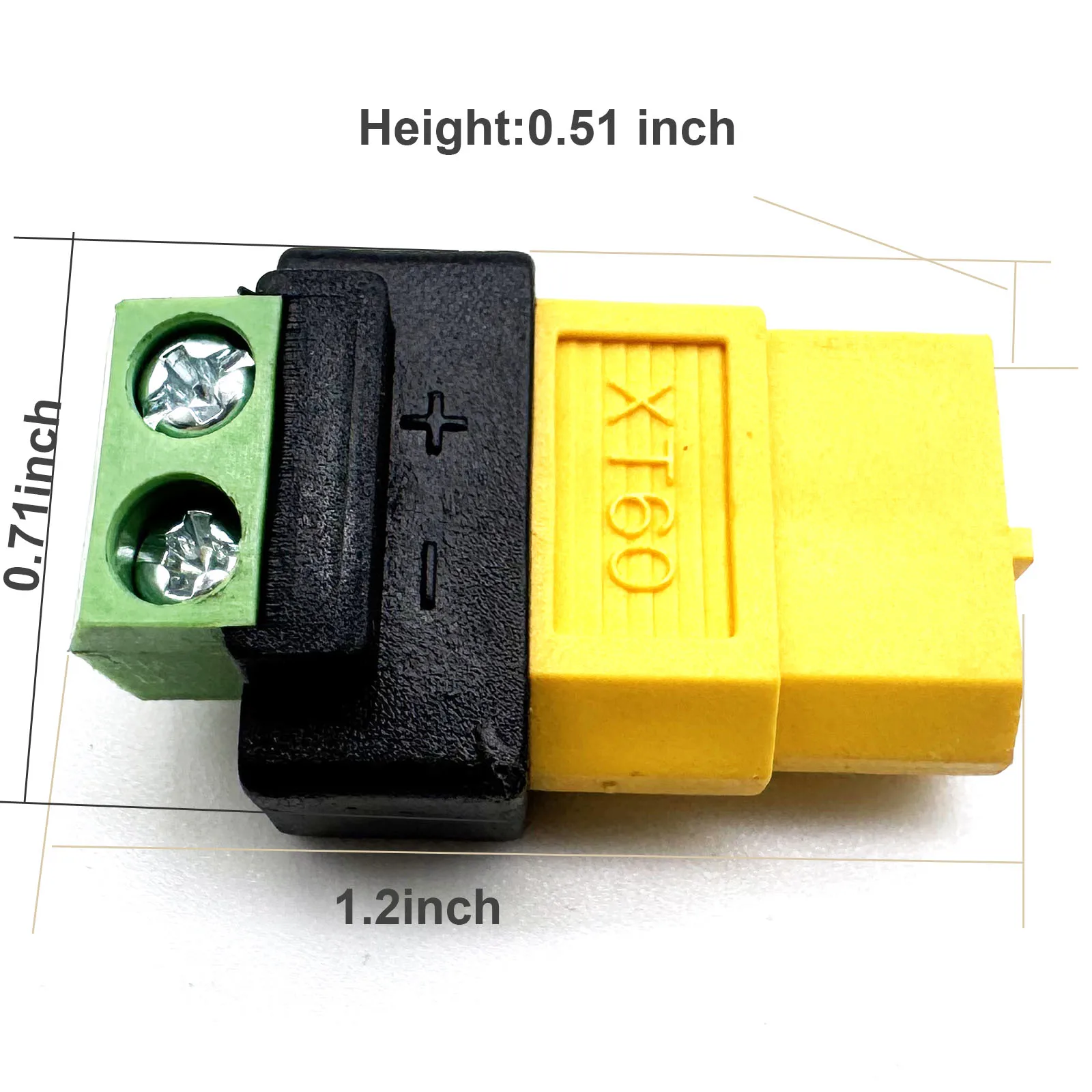 XT60 Female to 2 Pin Terminal Quick Connect Adapter Solderless Charging Connector for Drone, FPV, Balance Charger, LiPo Battery - Image 2