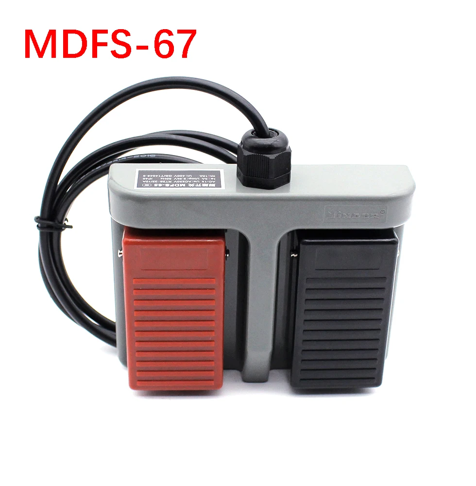 Duży przełącznik nożny MDFS-67, podwójny, z interfejsem USB, przewodem 2-metrowym i samoresetowaniem, 1 sztuka, 10A/220V AC.