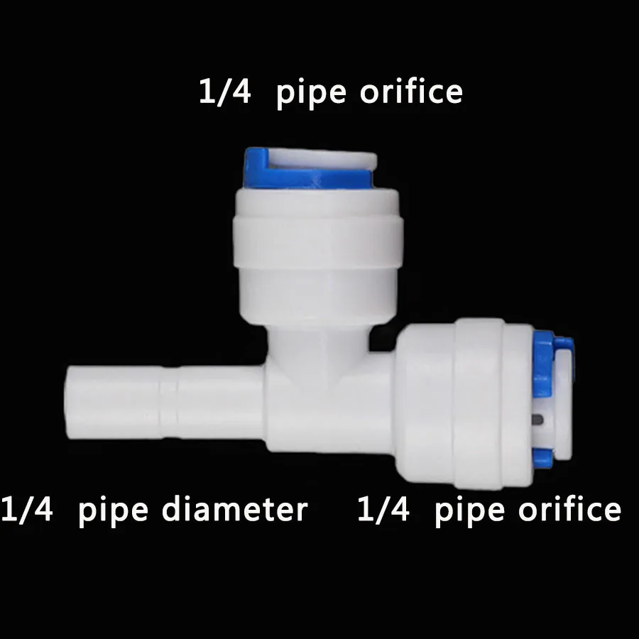 Raccord rapide pour osmose des barrage, raccord de tuyau en plastique, connecteur en T Y, diamètre égal, réduction de l\'eau RO, 1/4, 3/8