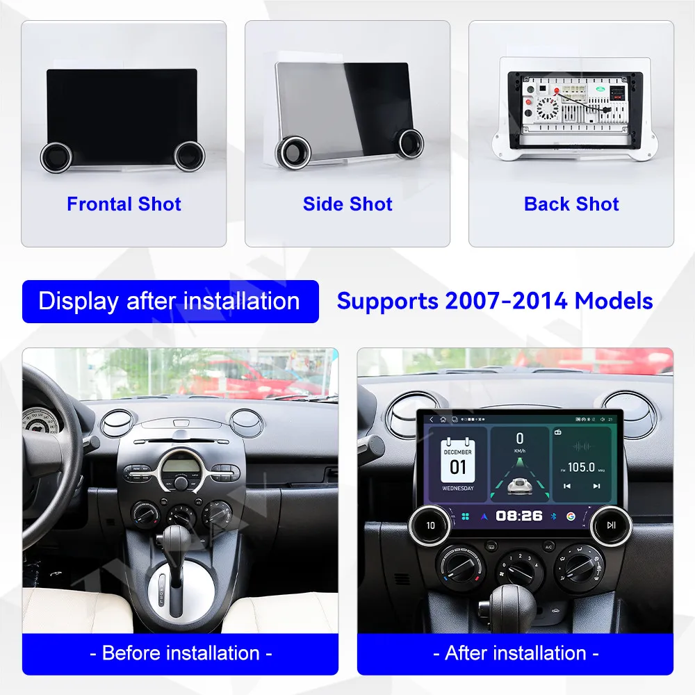 

11.5 inch Touch HD Screen Android 15 For Mazda 2 2007-2014 Multimedia Player Stereo GPS Navigation Auto Radio Heat Unit Auto
