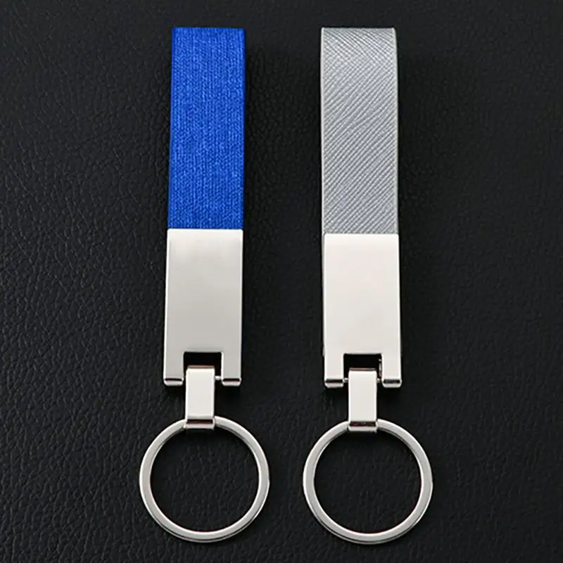 Custom Metal Leather Keychain Personalized Engraved Key Ring Portable Car Accessory for Travel Luggage Tag Use Gift