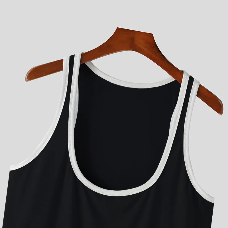 Sommer männer Dünne Gym Tank Tops Freizeit Beliebte Ärmellose Sportwear Mode Gut Sitzende Patchwork Bodybuilding Weste S-2XL – Detail 14