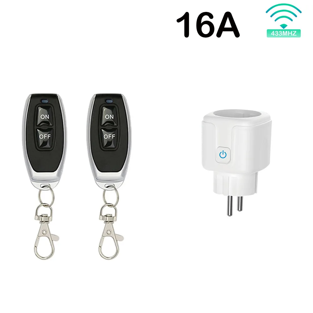 Drahtlose Smart Fernbedienung Steckdose Schalter 220V 4000W 16A EU FR Universal Stecker Fernbedienung EIN AUS Steckdosen für Beleuchtung