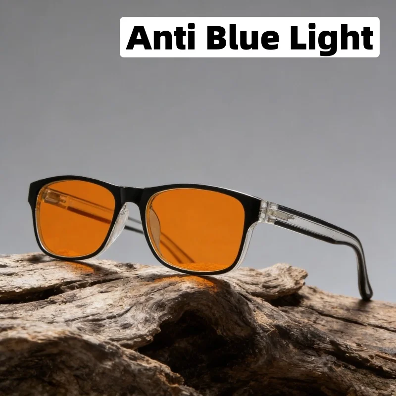 

New Square-Frame Anti-Blue Light Glasses Classic Driving and Night Vision Eyewear Computer Gaming Eye Protection Goggles