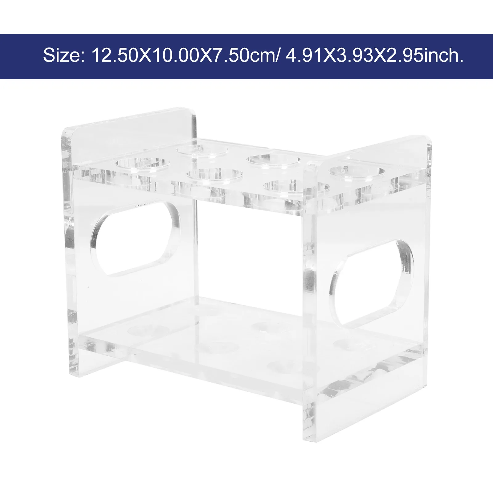 6-Hole Acrylic Test Tube Rack Clear Laboratory Stand Stable Holder for Centrifuge Tubes Test Tube Holder Laboratory Tool view 5