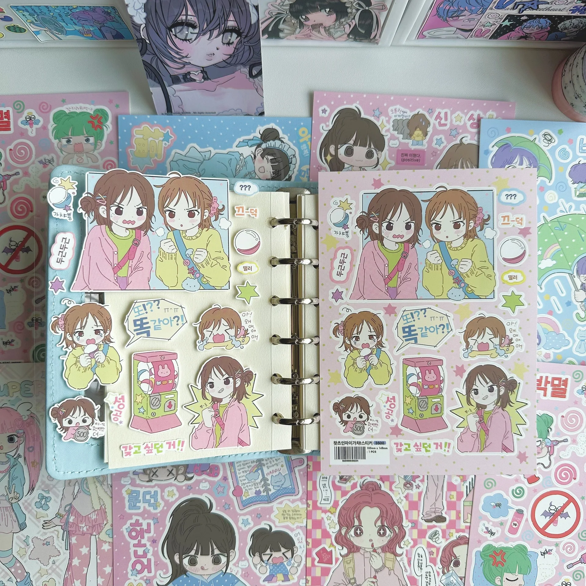 ملصقات فتاة كرتونية لطيفة ورائعة #4