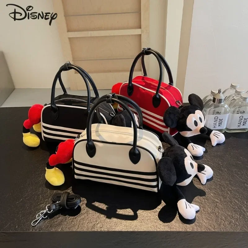 

Disney Mickey 2024 New Women's Doll Crossbody Bag Fashion High Quality Girl Handbag Cartoon Large Capacity Girl Storage Bag