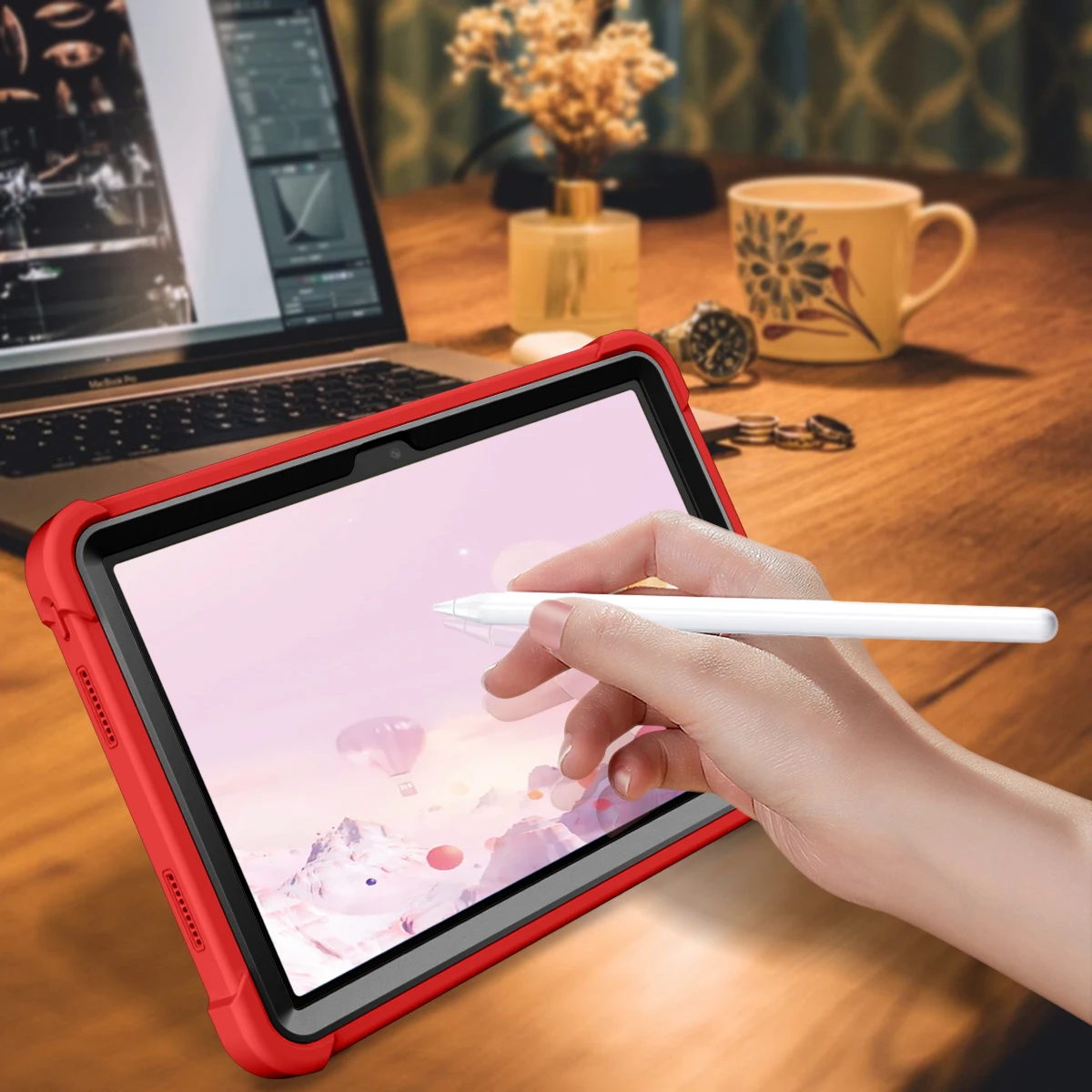 Hybrid Case For TCL Tab 10 5G 10.1 inch Heavy Duty Armor Kickstand Cover Kids Funda Silicone PC Shockproof Full Body Protection