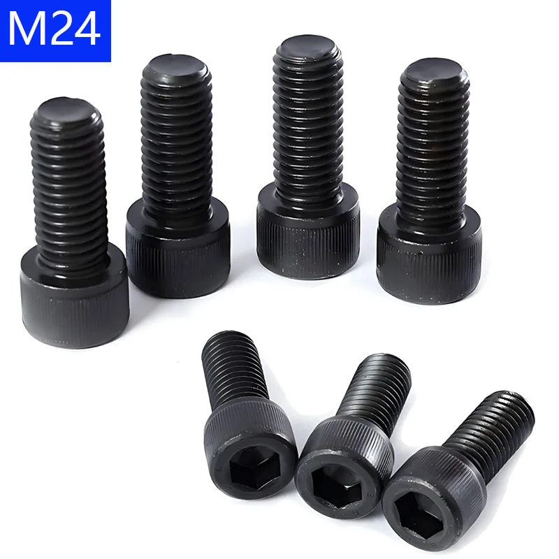 

M24 - 3 Black 12.9 Grade Alloy Steel Allen Hex Socket Cap Head Screw DIN 912 Bolts 24mm