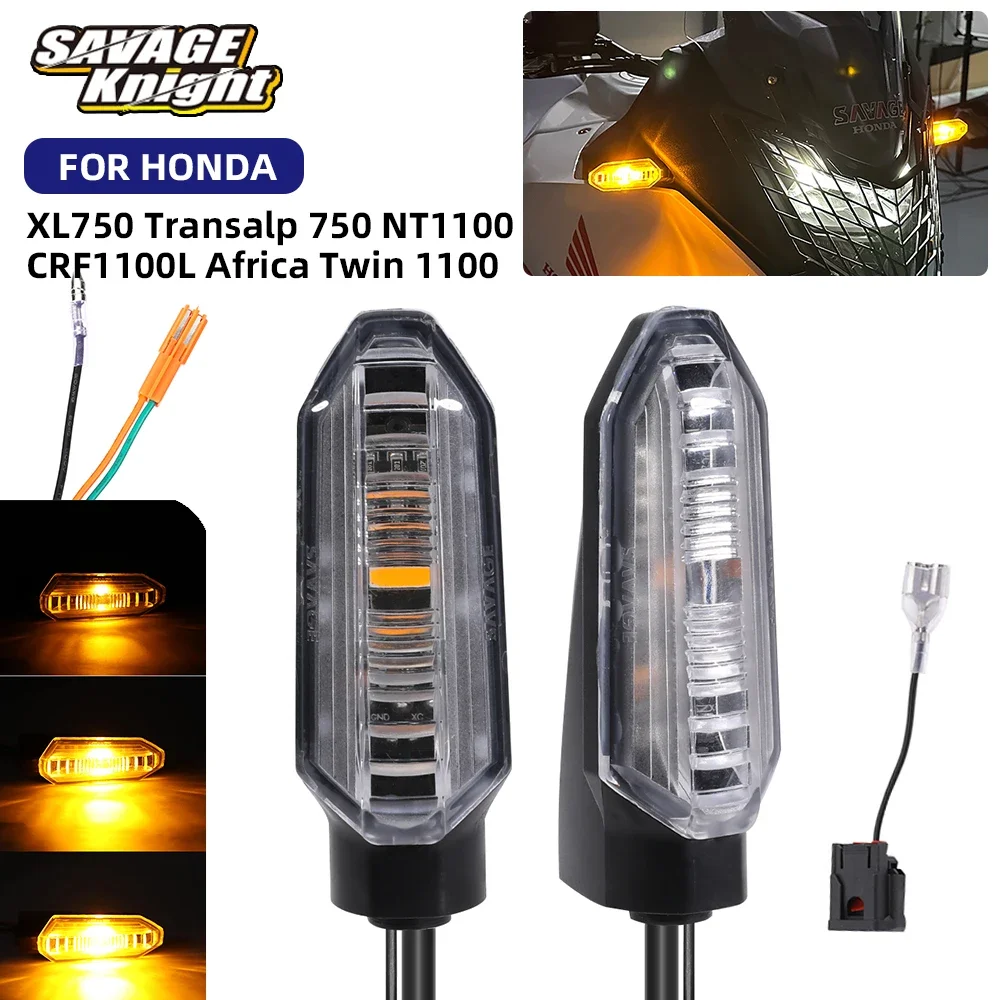 For Honda XL750 Transalp 750 2023-2024 LED Turn Signal Light Indicator Blinker DRL Lamp NT1100 CRF1100L Africa Twin 1100 2022