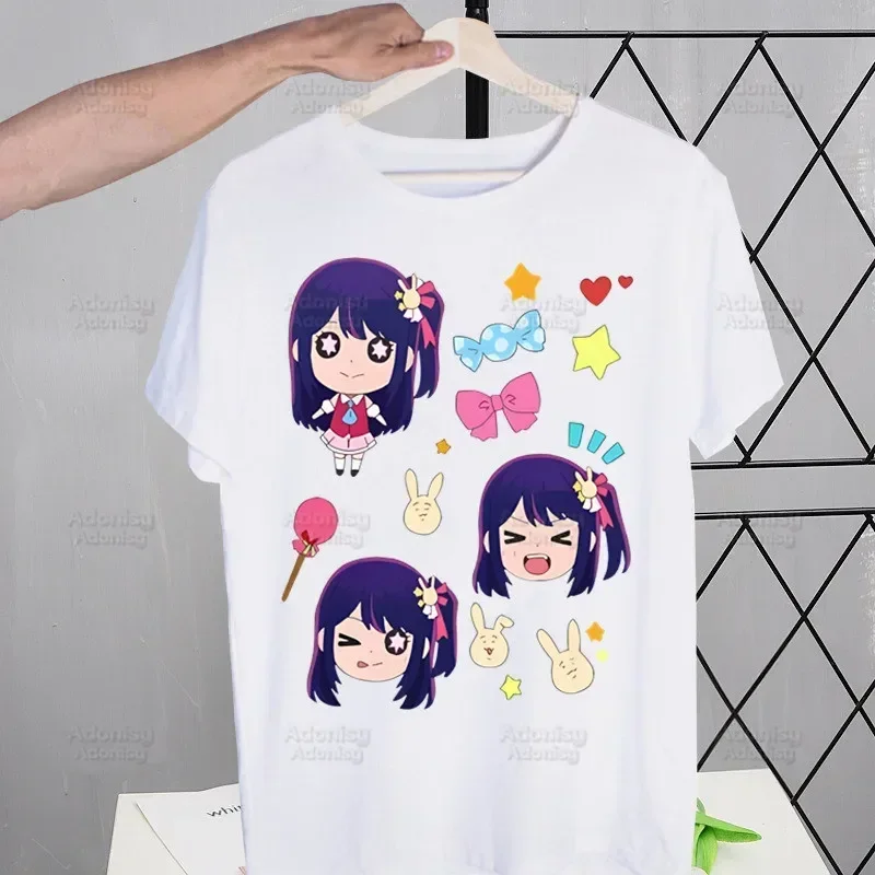 

Oshi No Ko Anime Print Men's Brand T-shirts Funny Hip Hop Summer Women Men Tshirts Streetwear Ulzzang Harajuku T-Shirt