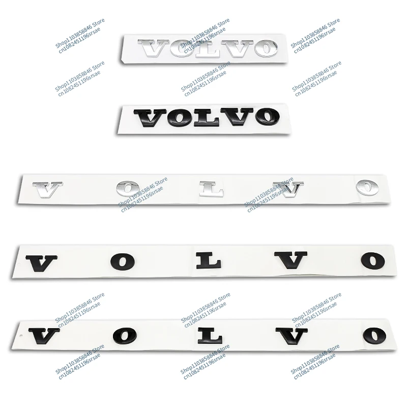 3D ABS Volvo Car Bonnet Letters Logo Rear Trunk Badge Emblem Sticker Accessories For XC90 XC60 C30 T6 S60 C70 XC40 V40 XC70 V70