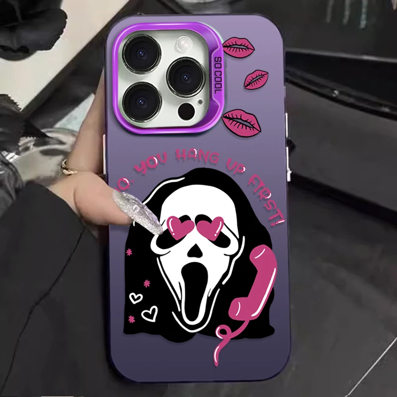 Чехол для телефона Scary Death Scream Ghost для iPhone 17, 16, 15, 14, 13, 12, 11 Pro Max Plus 17 Air 16E X XR XS Max, противоударный, полное покрытие