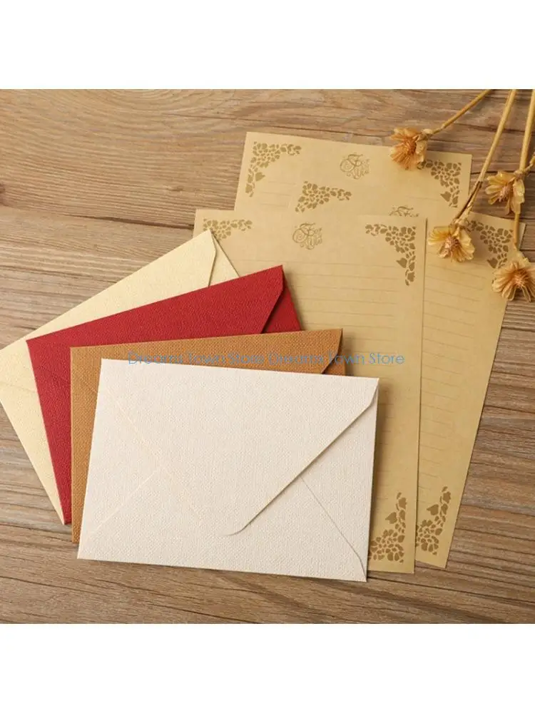 HX6A 20Pcs A 5 Retros Envelope Set Thick Kraft Papers Perfect For Calligraphy Writing