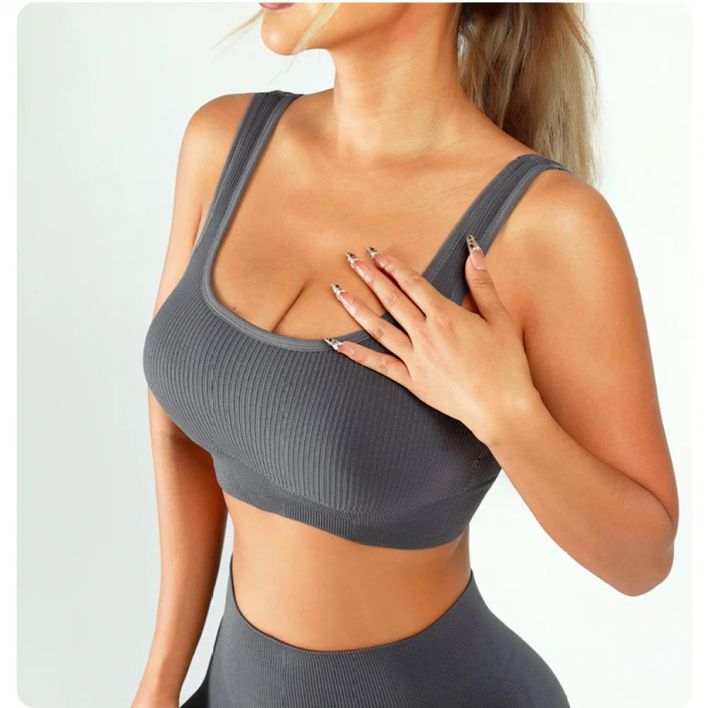 Ribbed Yoga Suit Women Padded - огляд і ціна Yoga Fitness Exercises