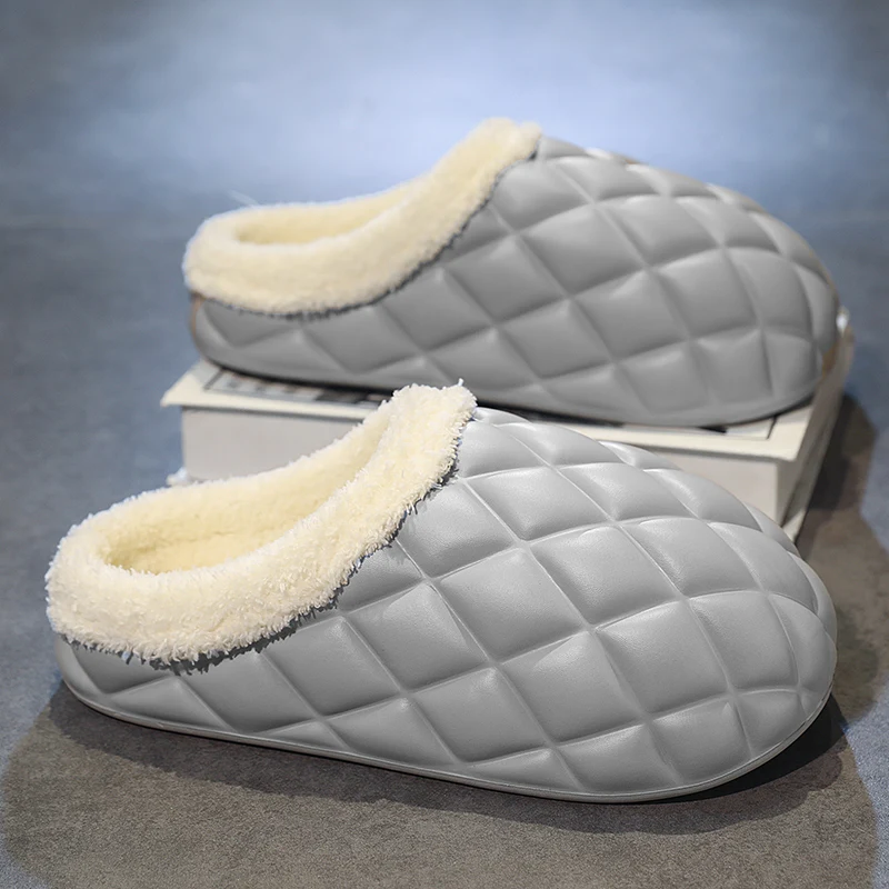 

Зимние хлопковые тапочки, мужская обувь, плюшевая теплая домашняя женская обувь, удобная теплая мужская обувь на плоской подошве, женская обувь