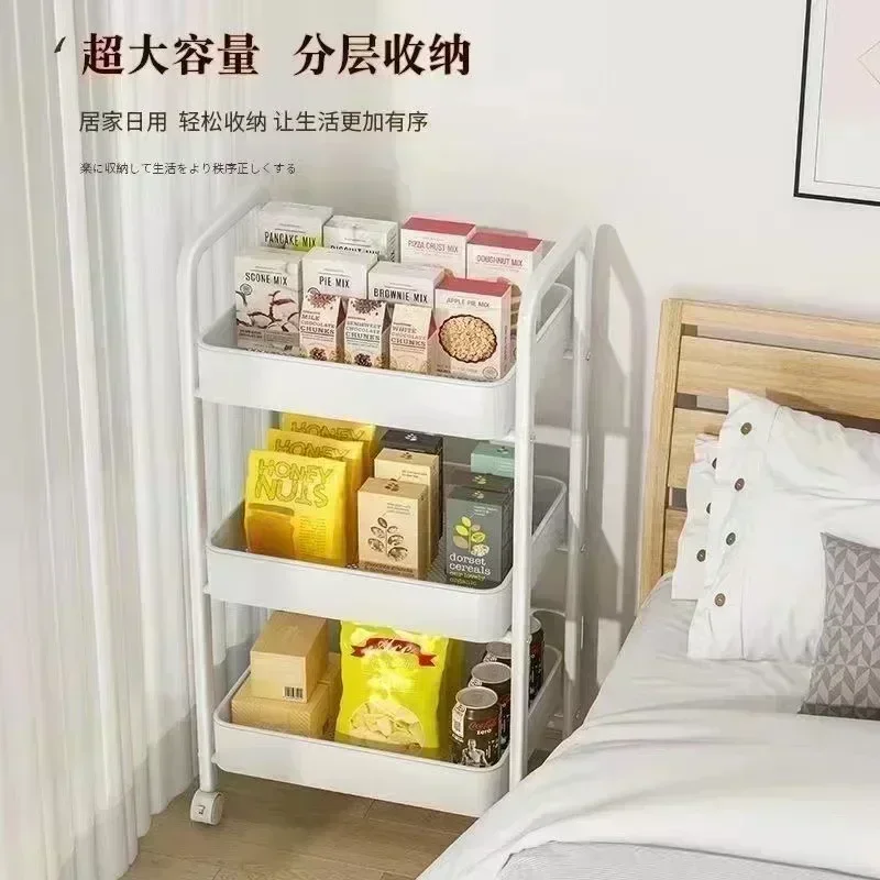 Multi-Layer Trolley Rack Kitchen Floor Bedroom Baby Snacks Mobile Bathroom Bathroom Storage Storage Rack