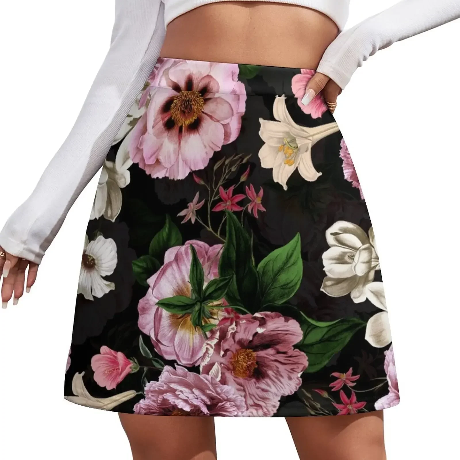 

Baroque Blossoms Mini Skirt korean style women clothing korean luxury clothing sexy skirt micro mini skirt extreme