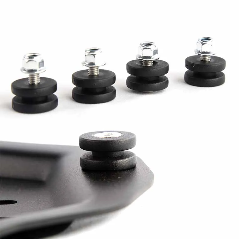 Motorcycle Universal Aluminum Tailgate T-Type Tailgate Buckle Stamping Quick Release Base Plate Mute Wear-resistant Plastic Mat