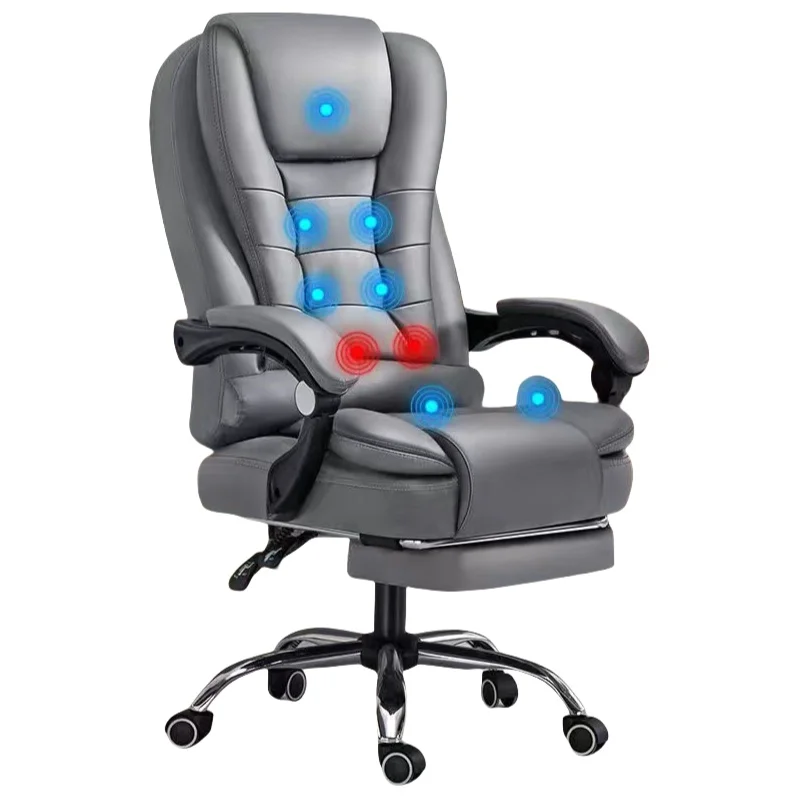 

Executive Leather High Back Office Chair Big Tall Adjustable Ergonomic Lumbar Support Padded Armrest Footrest for Home Office