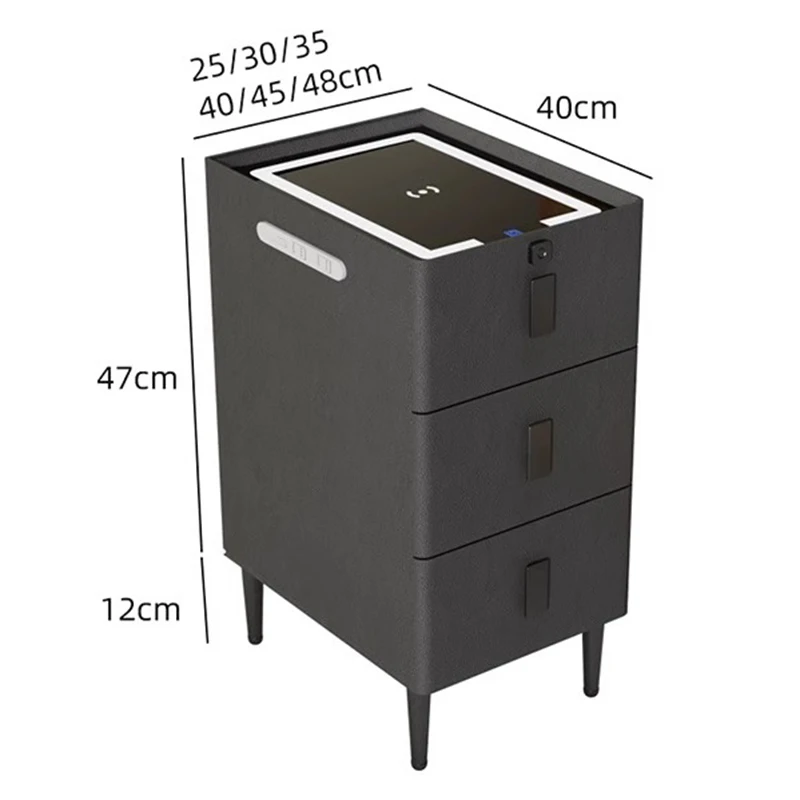 Narrow Smart Night Table Bluetooth Unique Comfortable Bedside Tables Luxury Minimalist Mesa De Noche Home Furniture LJ50BT