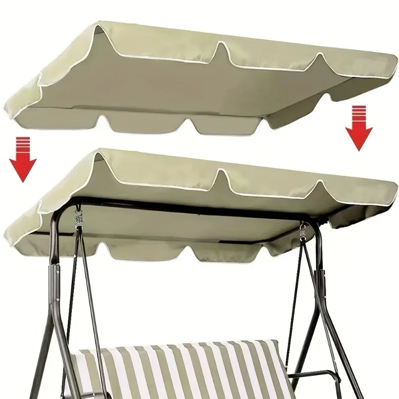 Waterproof Outdoor Garden Swing Canopy Cover Patio Swing Canopy Replacement Protection Swing Top Cover for Courtyards Parks