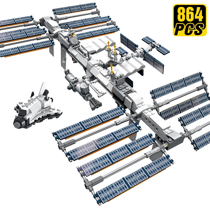 21321 Creative International Space Station Block Set Suitable for adult holiday gifts and children\'s birthday gifts 876 Pieces