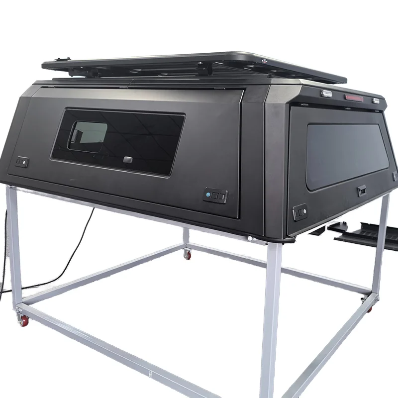 

Aluminum Alloy Retractable Waterproof Pickup Truck Bed Cap Canopy Topper for F150 2021+/RAM 1500 2019+ 5.5FT
