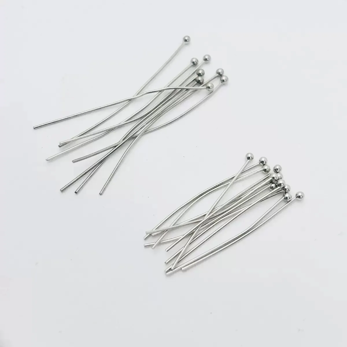 200pcs/lot 16 20 25 30 40 50mm Silver Color Metal Ball Head Pins For Diy Jewelry Making Head Pins Findings Dia 0.5mm Supplies - view 3