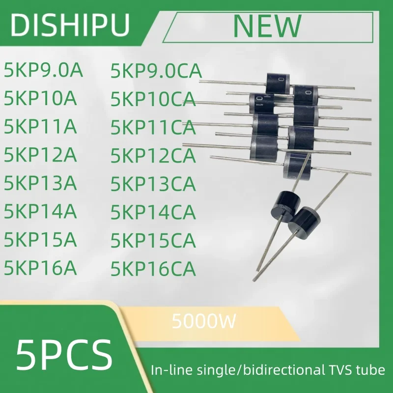 5PCS 5KP9.0A 5KP10A 5KP12A 5KP13A  5KP15A 5KP16A 5000W Single/bidirectional TVS tube