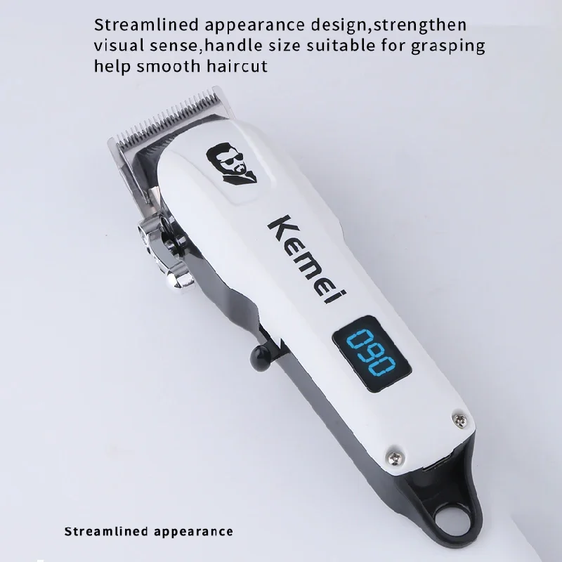 Kemei Mini potente cortadora de pelo inalámbrica eléctrica profesional peluquero cortadora de pelo barba máquina de corte de pelo recargable